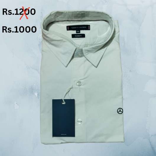 White Casual Shirt For Men